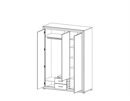 Шкаф платяной Маркус SZF3D2S БРВ Украина