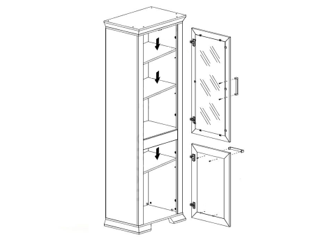 Витрина Марсель REG1D1W Гербор