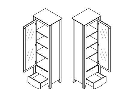 Витрина Карина REG1W2S Гербор