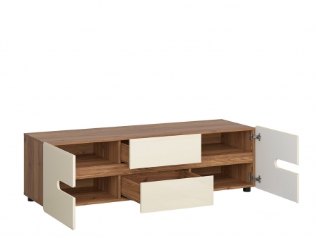 Тумба ТВ Indio RTV2D2S, лиственница sibiu золотая, перламутр глянец