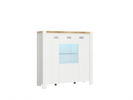 Витрина Dreviso REG2D1W/125/123, белый/дуб вестминстер/белый