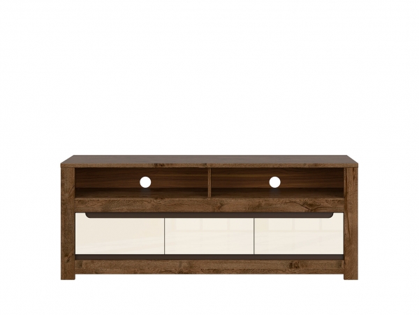 Тумба ТВ Ruso RTV3S, дуб april/перламутровый глянец