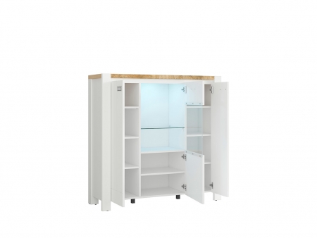 Витрина Dreviso REG2D1W/125/123, белый/дуб вестминстер/белый