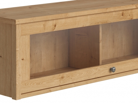 Полка - витрина Porto SFW1W, дуб натуральный берлингтон