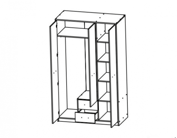 Шкаф Непо SZF3D2S N Гербор