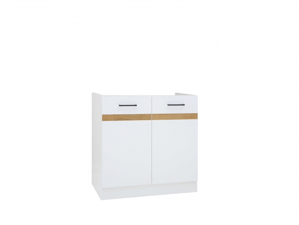 Тумба под мойку Junona Line DK2D/80/82, белый глянец