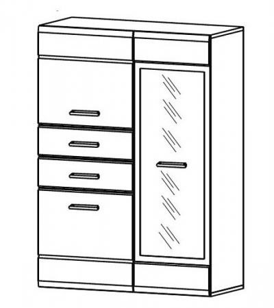 Витрина Вушер REG1W2D2S L/P Гербор