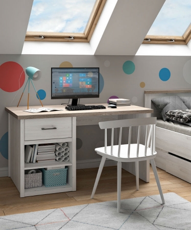 Детская Luca Juzi BRW, лиственница sibiu светлая/дуб сонома темный