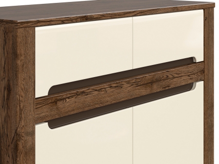 Комод Ruso KOM2D2S, дуб april/перламутровый глянец