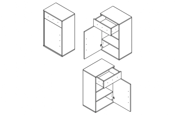 Тумба Агата KOM1D1S L/P Гербор