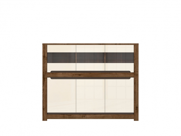 Комод Ruso KOM3W3D, дуб april/перламутровый глянец