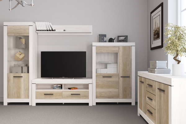 Комод Белен KOM2D3S Гербор, сосна каньон/дуб корабельный