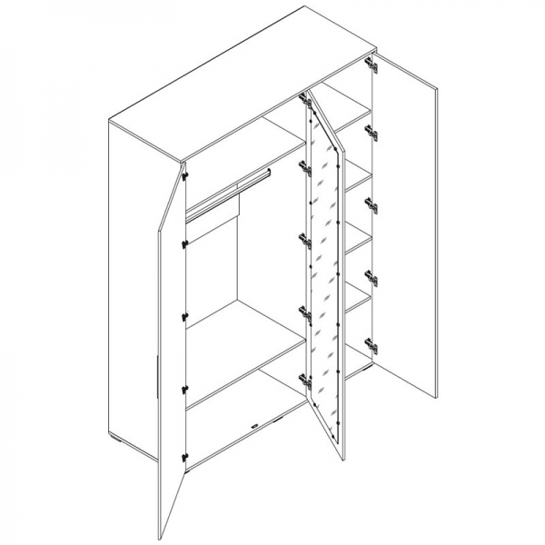 Шкаф 3D Твист Світ Меблів