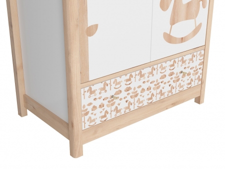 Шкаф Timon SZF2D1S-KOA, бук iconic, белый