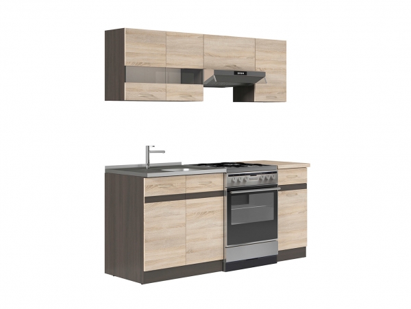 Кухня Junona Line 180 BRW, дуб сонома/дуб венге