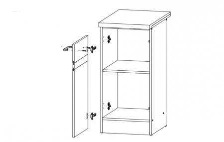 Тумба кухонная угловая Junona Line DNW/100/82L, белый глянец