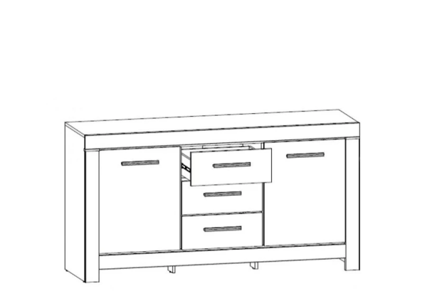 Комод Белен KOM2D3S Гербор, сосна каньон/дуб корабельный