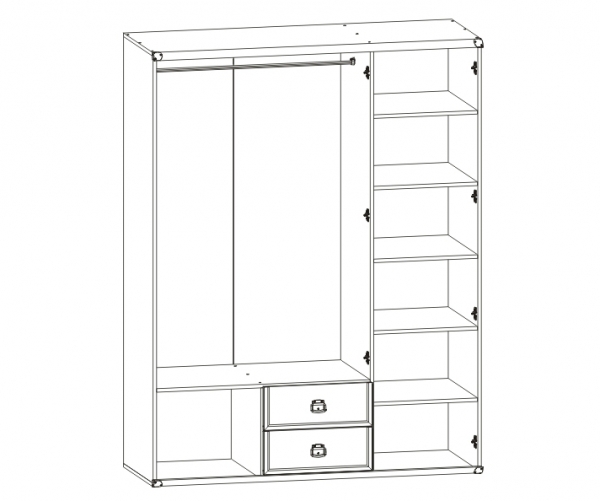 Шкаф Индиана JSZF 3D2S/150 БРВ Украина, дуб шуттер