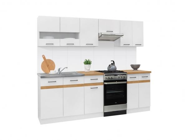 Кухня Junona Line 230 BRW, белый глянец