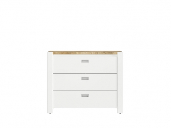 Комод Dreviso Baby KOM3S, белый/дуб вестминстер/белый дуб