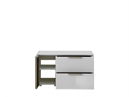 Тумба ТВ Median RTV1D2S/5/9, белый/белый глянец/антрацит