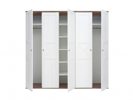 Шкаф Stockholm SZF5D/23/24, сосна andersen белая/дуб сонома темный