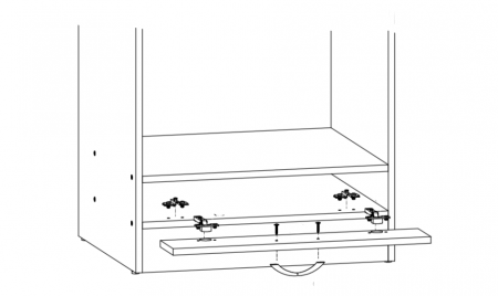 Тумба под духовку Junona Line DPK/60/82, венге/дуб сонома