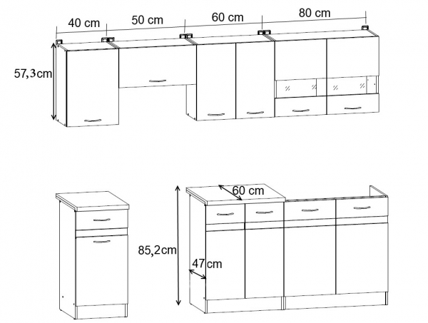 Кухня Junona Line 230 BRW, дуб санремо/белый глянец