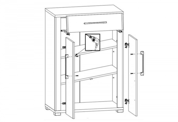 Тумба Гоу KOM2D1S/10/7 Гербор