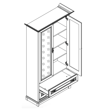 Витрина Соната 2D2S Гербор New