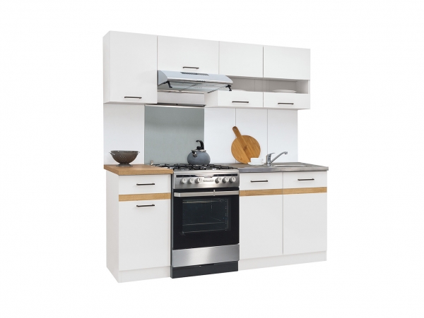 Кухня Junona Line 180 BRW, белый глянец