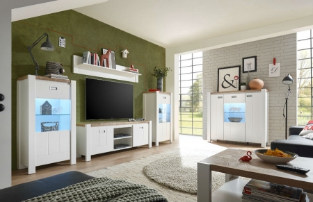 Гостиная Dreviso, белый/дуб вестминстер/белый