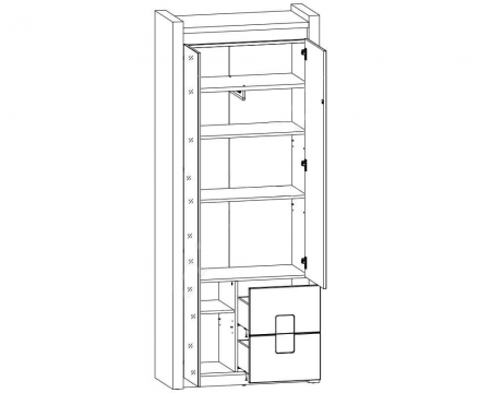 Шкаф Alameda REG1D1M2S BRW Польша