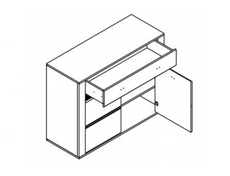 Комод Селена KOM2D1S Гербор