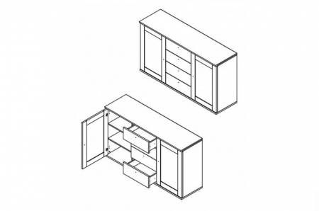 Комод Тина КОМ2D4S Гербор