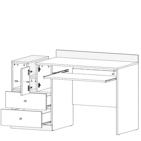 Стол письменный Моби BIU/130 Гербор