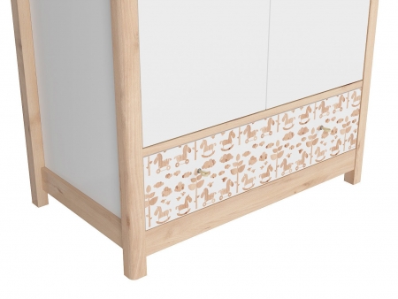 Шкаф Timon SZF2D1S, бук iconic, белый