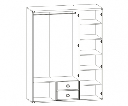 Шкаф Индиана JSZF 3D2S/150 БРВ Украина, сосна аризонская