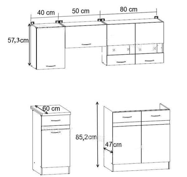 Кухня Junona Line 170 BRW, дуб санремо/белый глянец
