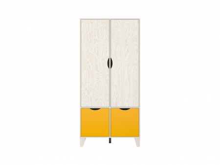 Шкаф Stanford SZF2D, серый/розовый