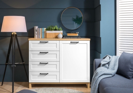 Гостиная Haga BRW, белый канадский/дуб польский