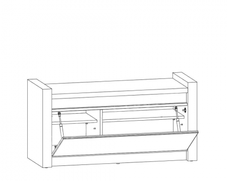 Тумба для обуви Alameda SFK1K BRW Польша