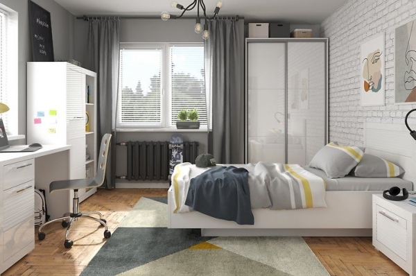 Тумба прикроватная Flames КОМ1S BRW Польша