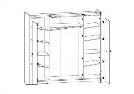 Шкаф платяной Лорен SZF4D БРВ Украина
