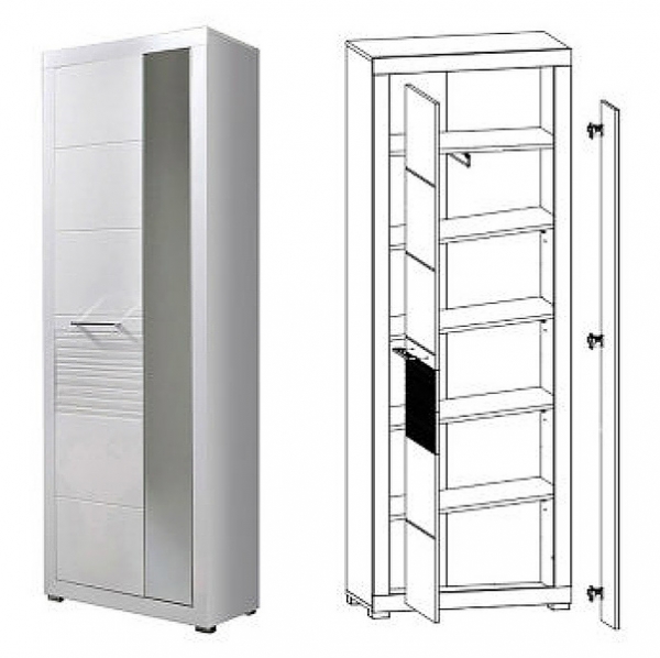 Шкаф с зеркалом Флеймс REG1L1D/20/7 БРВ Украина