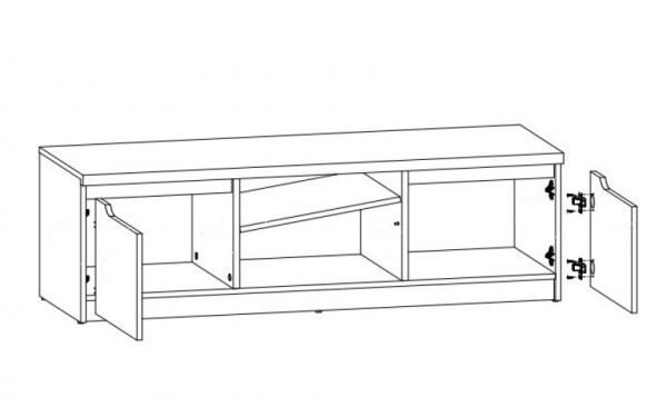 Тумба ТВ Джули RTV2D БРВ Украина, венге магия/дуб конкордия