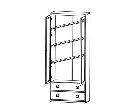 Витрина Индиана JWIT2D2S/80 БРВ Украина, дуб шуттер