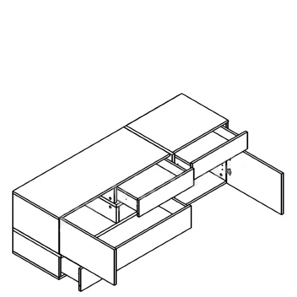 Тумба ТВ Лайн RTV2D3S Гербор