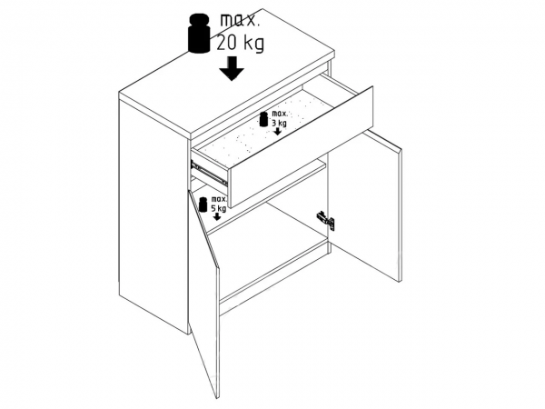 Тумба Мия 2Д 1Ш Світ Меблі