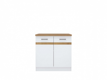Тумба кухонная Junona Line D2D/80/82, белый глянец